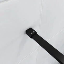 ELEGANT 700mm Black Aluminium Framed Walk In Shower Enclosure Wet Room 8mm Safety Tempered Glass Bathroom Screen -Bathroom Supplies Store 50048284 4