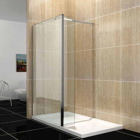 ELEGANT Walk In Shower Door 300mm Flipper Shower Screen Waterproof Pivot Door 3 ELEGANT Walk In Shower Door 300mm Flipper Shower Screen Waterproof Pivot Door