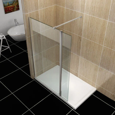 ELEGANT Walk In Shower Door 300mm Flipper Shower Screen Waterproof Pivot Door 4 ELEGANT Walk In Shower Door 300mm Flipper Shower Screen Waterproof Pivot Door - Image 2