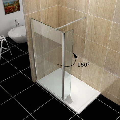 ELEGANT Walk In Shower Door 300mm Flipper Shower Screen Waterproof Pivot Door 7 ELEGANT Walk In Shower Door 300mm Flipper Shower Screen Waterproof Pivot Door - Image 5