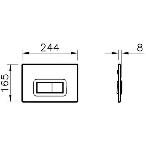 Vitra Loop O Mechanical Dual Flush Plate - Chrome 4 Vitra Loop O Mechanical Dual Flush Plate - Chrome - Image 2