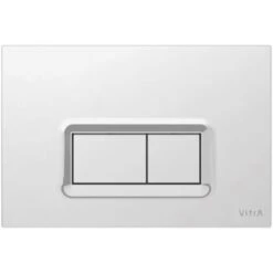 Vitra Loop R Mechanical Dual Flush Plate - Chrome