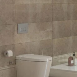 Vitra Loop R Mechanical Dual Flush Plate - Chrome -Bathroom Supplies Store 50495917 3