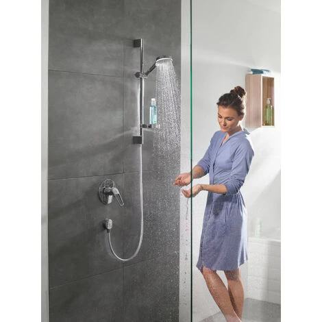 Hansgrohe Ecostat Set Thermostatic Mixer + Crometta Vario Hand Shower With Soap Dish (13211000-Crometta2) 6 Hansgrohe Ecostat Set Thermostatic Mixer + Crometta Vario Hand Shower With Soap Dish (13211000-Crometta2) - Image 4