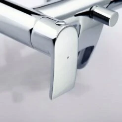 Round Waterfall Deck Mounted Bath Filler Shower Mixer With Slider Rail And Handset Kit -Bathroom Supplies Store 51419252 4