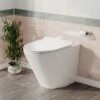 Eddy Modern Cloakroom BTW WC Curved Rimless Toilet And Soft Close Seat -Bathroom Supplies Store 51419712 1