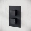2 Dial 1 Outlet Concealed Thermostatic Shower Square Refined Valve - Matte Black -Bathroom Supplies Store 51419986 1