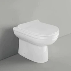 Debra Back To Wall Ceramic WC Toilet Pan With Soft Close Seat -Bathroom Supplies Store 51420512 3