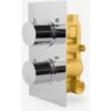 Lily 2 Dial 1 Outlet Round Concealed Thermostatic Shower Chrome