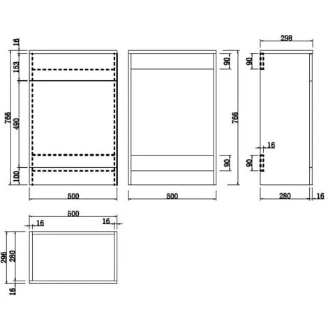 Alpine Modern Toilet Unit BTW Back To Wall Bathroom Cloakroom Furniture Matte White 6 Alpine Modern Toilet Unit BTW Back To Wall Bathroom Cloakroom Furniture Matte White - Image 4