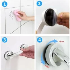 LangRay Toilet Grab Bar Door Handle Suction Cup Bathroom Shower Suction Cup Safety Handle For Senior -Bathroom Supplies Store 51798244 4