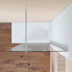 ELEGANT Frameless 800mm Walk In Shower Enclosure 6mm Tempered Glass Shower Door Screen Wet Room -Bathroom Supplies Store 52074149 3