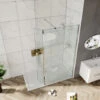 ELEGANT 1000mm Tempered Glass Walk In Shower Enclosure With 300mm Flipper Shower Door Screen Wet Room -Bathroom Supplies Store 52074150 1