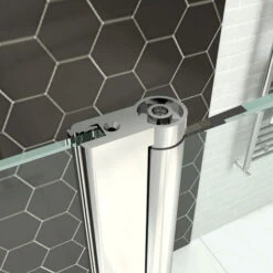 ELEGANT 1000mm Tempered Glass Walk In Shower Enclosure With 300mm Flipper Shower Door Screen Wet Room -Bathroom Supplies Store 52074150 4