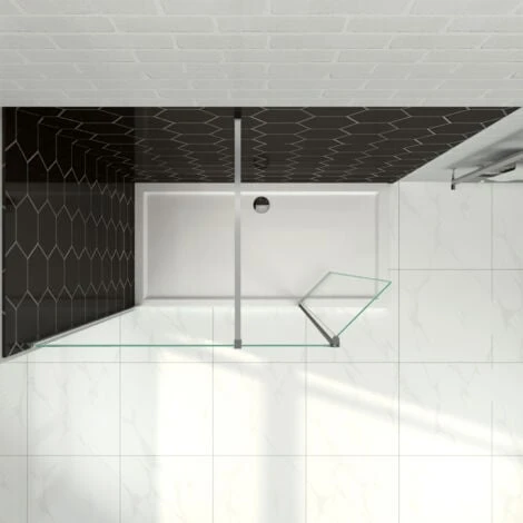 ELEGANT Frameless 300mm Flipper Panel Walk In Shower Screen Water Proof Bathroom Enclosure Wet Room 4 ELEGANT Frameless 300mm Flipper Panel Walk In Shower Screen Water Proof Bathroom Enclosure Wet Room - Image 2