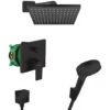 Hansgrohe Vernis Shape All-in-one Shower Set With 230° Head Shower + 2 Jet Hand Shower, Matt Black -Bathroom Supplies Store 52504685 1