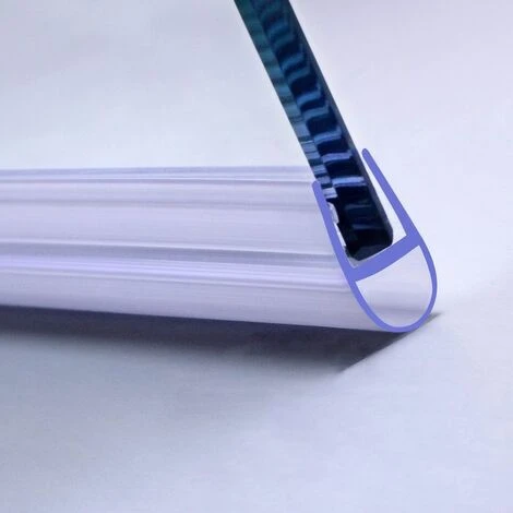 Aica Bath Shower Screen Door Seal Strip For 8mm Glass Thickness 12mm Seals Gap (Type 4) 4 Aica Bath Shower Screen Door Seal Strip For 8mm Glass Thickness 12mm Seals Gap (Type 4) - Image 2