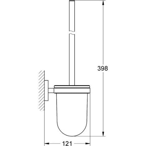 Grohe Essentials Toilet Brush Set, Chrome (40374001) 4 Grohe Essentials Toilet Brush Set, Chrome (40374001) - Image 2