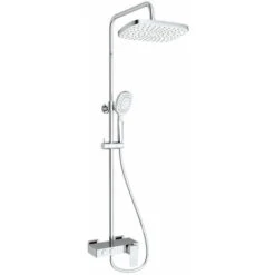 Swiss Aqua Technologies Shower Column With Mechanical Mixer, White/chrome (SATSSPHP)