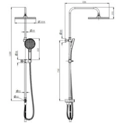 Swiss Aqua Technologies Shower Set With 3 Jets Hand Shower, Rail With Slider + 25.4cm XL Head Shower, Chrome (SATPIPET) -Bathroom Supplies Store 54896963 3
