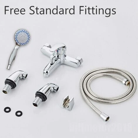 NEW !Bathroom Bath Shower Filler Mixer Tap Single Lever Chrome Solid Brass With Shower Handset And Hose Attachment 4 NEW !Bathroom Bath Shower Filler Mixer Tap Single Lever Chrome Solid Brass With Shower Handset And Hose Attachment - Image 2
