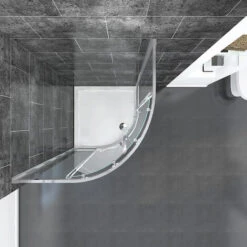 ELEGANT 900 X 900 Mm Quadrant Sliding Door Waterproof Shower Cubicle 6mm Walk In Tempered Glass Bathroom Enclosure -Bathroom Supplies Store 55298472 3