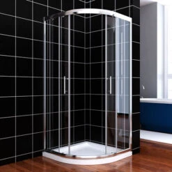 ELEGANT 900 X 900 Mm Walk In Quadrant Shower Cabin Sliding Shower Cubicle 6mm Glass Shower Enclosure