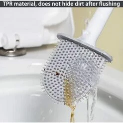 MUFF Toilet Brush And Stand Set, Wall Mounted, Silicone Toilet Brush, Drip Resistant With Base (Black) 9 MUFF Toilet Brush And Stand Set, Wall Mounted, Silicone Toilet Brush, Drip Resistant With Base (Black) -Bathroom Supplies Store 55854676 3