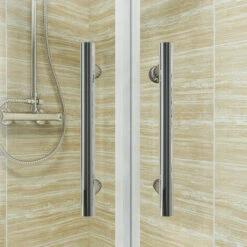 ELEGANT 800x800mm Walk In Sliding Door Quadrant Shower Enclosure Corner Cubicle -Bathroom Supplies Store 55931638 3