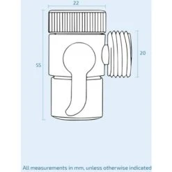 Chrome Adapter Two-Way Diverter For Kitchen And Bathroom Taps -Bathroom Supplies Store 57543208 4