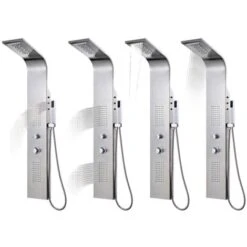 Shower Panel System Stainless Steel Curved VidaXL -Bathroom Supplies Store 5757009 4