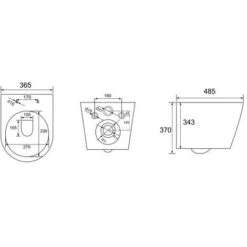 Geberit Toilet Set Duofix Frame + SAT Infinitio Rimless WC , Invisible Fixings + White Flush Plate (InfinitioGeb3) -Bathroom Supplies Store 58049119 5