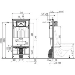 Matt Black Rimless ECO Wall Hung Toilet Pan, Seat & 1.12m Concealed WC 3-in-1 Cistern Frame Inc. Flush Plate 11 Matt Black Rimless ECO Wall Hung Toilet Pan, Seat & 1.12m Concealed WC 3-in-1 Cistern Frame Inc. Flush Plate -Bathroom Supplies Store 58225457 5