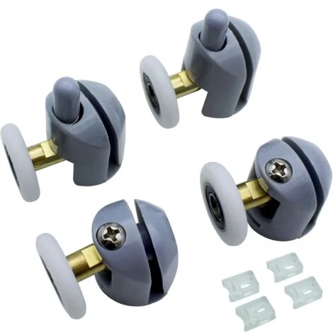 4pcs Shower Door Rollers, Shower Glass Rollers Shower Single Wheel Runner Pulleys, 25mm Wheels For Shower Enclosure, Shower Room, Shower Screen Parts Replacement 3 4pcs Shower Door Rollers, Shower Glass Rollers Shower Single Wheel Runner Pulleys, 25mm Wheels For Shower Enclosure, Shower Room, Shower Screen Parts Replacement