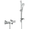 Hansgrohe Ecostat Universal Set Thermostatic Bath/shower Mixer + Crometta Vario Shower Set With Soap Dish (13123000-Crometta2) -Bathroom Supplies Store 58818277 1