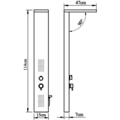 Shower Panel System Stainless Steel Square VidaXL 9 Shower Panel System Stainless Steel Square VidaXL -Bathroom Supplies Store 58881722 3