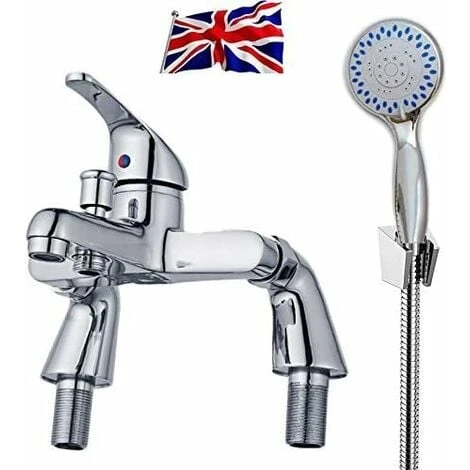 Modern Bathroom Bath Shower Filler Mixer Tap Single Lever Chrome Solid Brass With Shower Handset And Hose Attachment 3 Modern Bathroom Bath Shower Filler Mixer Tap Single Lever Chrome Solid Brass With Shower Handset And Hose Attachment