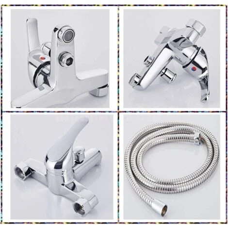 Modern Bathroom Bath Shower Filler Mixer Tap Single Lever Chrome Solid Brass With Shower Handset And Hose Attachment 6 Modern Bathroom Bath Shower Filler Mixer Tap Single Lever Chrome Solid Brass With Shower Handset And Hose Attachment - Image 4