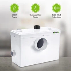 Silent Macerator Sanigo Waste Water Pump 3 In 1 Pump WC Toilet Shower Sink 600W -Bathroom Supplies Store 59856777 3