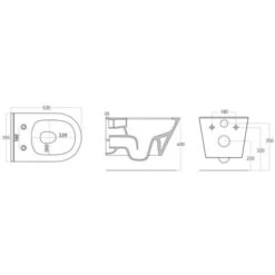 Geberit Toilet Set Duofix Frame + Lucco Avva Rimless Toilet + Softclose Seat + White Flush Plate (AvvaGeb3) -Bathroom Supplies Store 61257929 4