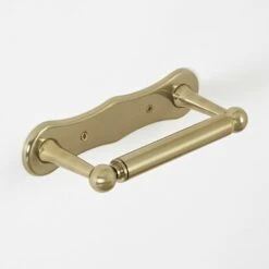 Milano Elizabeth - Traditional Wall Hung Bathroom Toilet Roll Holder - Brushed Gold
