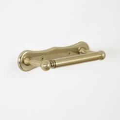 Milano Elizabeth - Traditional Wall Hung Bathroom Toilet Roll Holder - Brushed Gold -Bathroom Supplies Store 62420267 3