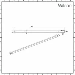 Milano Portland - 820mm Ceiling Mounted Wet Room Shower Enclosure Screen Support Arm Bar - Chrome 11 Milano Portland - 820mm Ceiling Mounted Wet Room Shower Enclosure Screen Support Arm Bar - Chrome -Bathroom Supplies Store 62424911 5