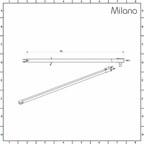 Milano Portland - 820mm Ceiling Mounted Wet Room Shower Enclosure Screen Support Arm Bar - Chrome 7 Milano Portland - 820mm Ceiling Mounted Wet Room Shower Enclosure Screen Support Arm Bar - Chrome - Image 5