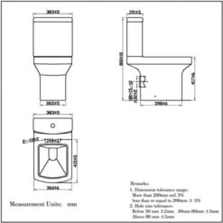 Close Coupled Toilet White Ceramic Square Modern Bathroom Pan & Seat WC Bathroom 9 Close Coupled Toilet White Ceramic Square Modern Bathroom Pan & Seat WC Bathroom -Bathroom Supplies Store 63680767 3