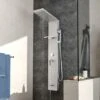 Livingandhome Wall Mounted Thermostatic Mixer Shower Panel Tower With Shelf -Bathroom Supplies Store 64160876 1