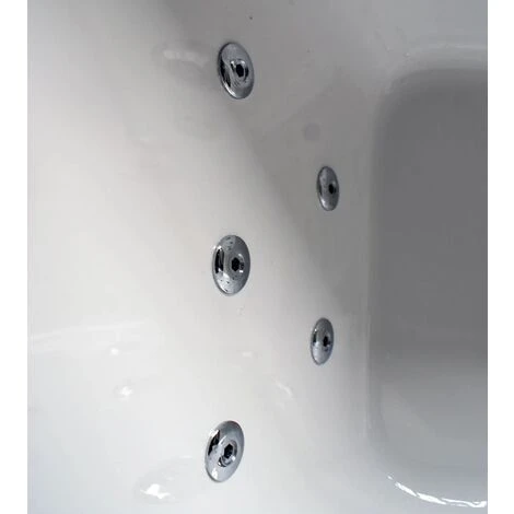 L Shaped Spa Bath And Screen With Whirlpool - Right Hand Option, 6 Jets 4 L Shaped Spa Bath And Screen With Whirlpool - Right Hand Option, 6 Jets - Image 2