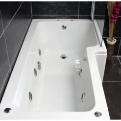 L Shaped Spa Bath And Screen With Whirlpool - Right Hand Option, 6 Jets 10 L Shaped Spa Bath And Screen With Whirlpool - Right Hand Option, 6 Jets -Bathroom Supplies Store 64565085 4