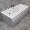 Suzie Slim 1700mm X 750mm Square Centre Tap Hole Whirlpool Spa Bath - 6/11 Jets, 6 Jets -Bathroom Supplies Store 64565411 1