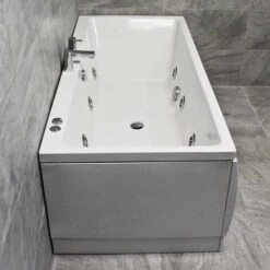 Suzie Slim 1700mm X 750mm Square Centre Tap Hole Whirlpool Spa Bath - 6/11 Jets, 6 Jets -Bathroom Supplies Store 64565411 3